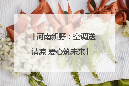 河南新野：空调送清凉 爱心筑未来