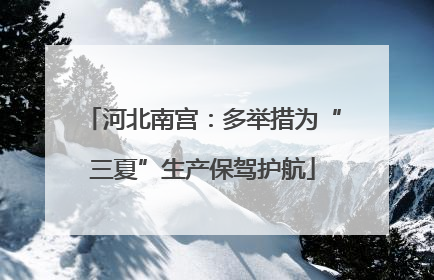 河北南宫：多举措为“三夏”生产保驾护航