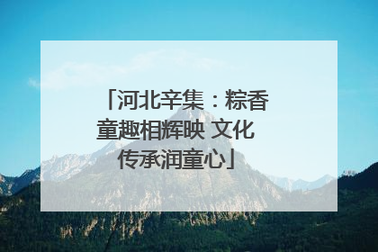 河北辛集：粽香童趣相辉映 文化传承润童心