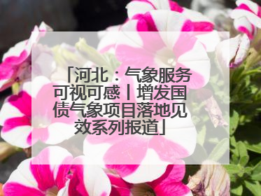 河北：气象服务可视可感丨增发国债气象项目落地见效系列报道