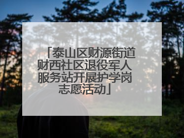 泰山区财源街道财西社区退役军人服务站开展护学岗志愿活动