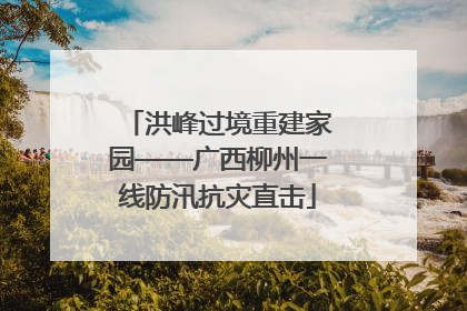 洪峰过境重建家园——广西柳州一线防汛抗灾直击
