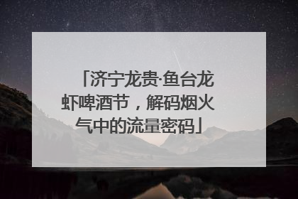 济宁龙贵·鱼台龙虾啤酒节，解码烟火气中的流量密码