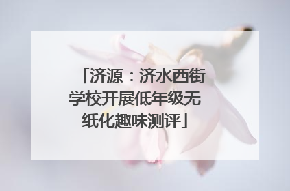 济源：济水西街学校开展低年级无纸化趣味测评