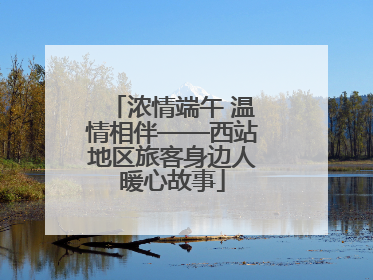 浓情端午 温情相伴——西站地区旅客身边人暖心故事