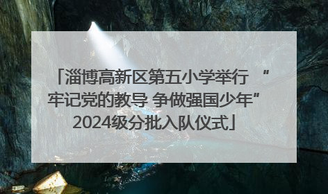 淄博高新区第五小学举行 “牢记党的教导 争做强国少年”2024级分批入队仪式