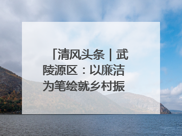 清风头条｜武陵源区：以廉洁为笔绘就乡村振兴新画卷