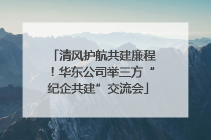 清风护航共建廉程！华东公司举三方“纪企共建”交流会