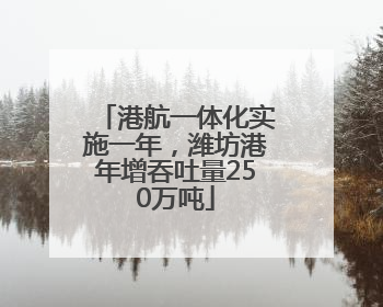港航一体化实施一年，潍坊港年增吞吐量250万吨