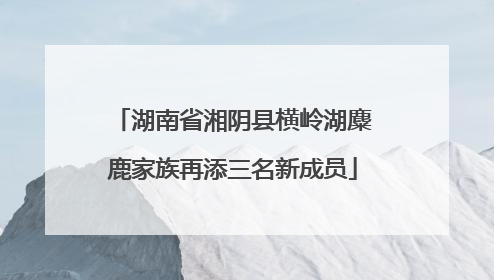 湖南省湘阴县横岭湖麋鹿家族再添三名新成员
