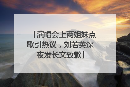 演唱会上两姐妹点歌引热议，刘若英深夜发长文致歉