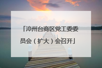 漳州台商区党工委委员会（扩大）会召开