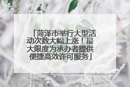 菏泽市举行大型活动次数大幅上涨！最大限度为承办者提供便捷高效许可服务