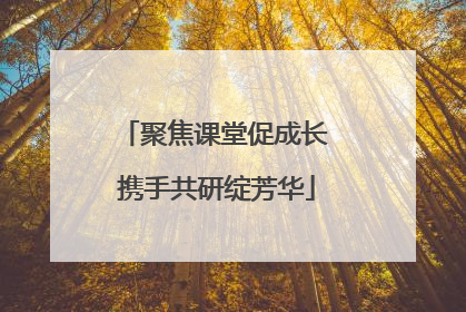聚焦课堂促成长 携手共研绽芳华