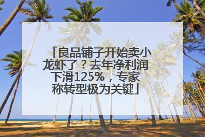 良品铺子开始卖小龙虾了？去年净利润下滑125%，专家称转型极为关键