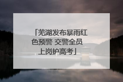 芜湖发布暴雨红色预警 交警全员上岗护高考