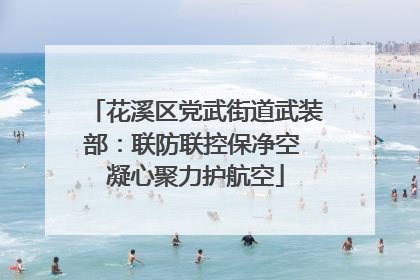 花溪区党武街道武装部：联防联控保净空 凝心聚力护航空