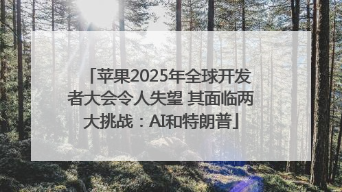 苹果2025年全球开发者大会令人失望 其面临两大挑战：AI和特朗普