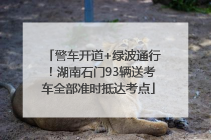 警车开道+绿波通行！湖南石门93辆送考车全部准时抵达考点