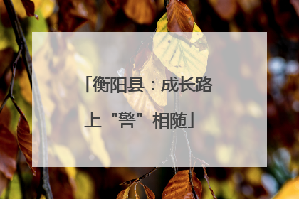 衡阳县：成长路上“警”相随