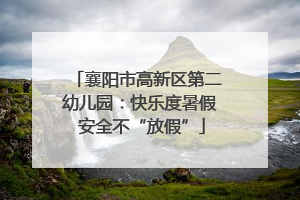 襄阳市高新区第二幼儿园：快乐度暑假 安全不“放假”