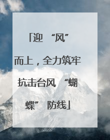 迎 “风” 而上，全力筑牢抗击台风 “蝴蝶” 防线