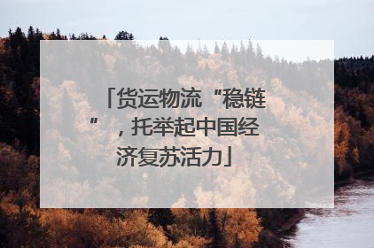 货运物流“稳链”，托举起中国经济复苏活力
