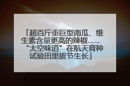 超百斤重巨型南瓜、维生素含量更高的辣椒……“太空味道”在航天育种试验田里拔节生长
