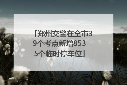 郑州交警在全市39个考点新增8535个临时停车位