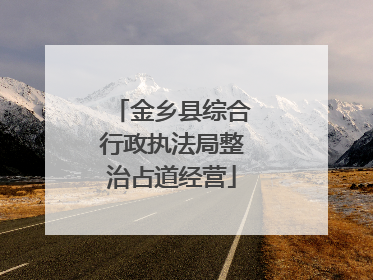 金乡县综合行政执法局整治占道经营