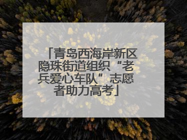 青岛西海岸新区隐珠街道组织“老兵爱心车队”志愿者助力高考