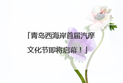 青岛西海岸首届汽摩文化节即将启幕！