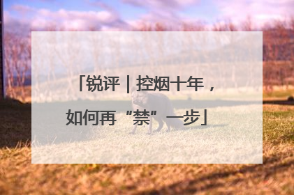 锐评｜控烟十年，如何再“禁”一步