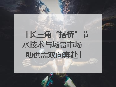 长三角“搭桥”节水技术与场景市场 助供需双向奔赴