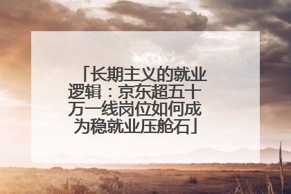 长期主义的就业逻辑：京东超五十万一线岗位如何成为稳就业压舱石
