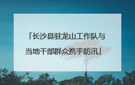 长沙县驻龙山工作队与当地干部群众携手防汛