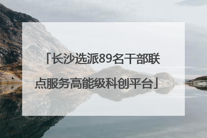 长沙选派89名干部联点服务高能级科创平台