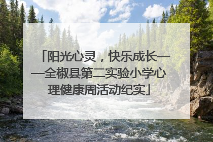 阳光心灵，快乐成长——全椒县第二实验小学心理健康周活动纪实