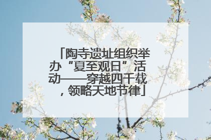 陶寺遗址组织举办“夏至观日”活动——穿越四千载，领略天地节律