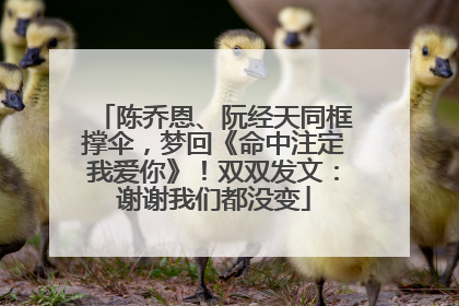 陈乔恩、阮经天同框撑伞，梦回《命中注定我爱你》！双双发文：谢谢我们都没变