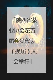 陕西省茶业协会第五届会员代表（换届）大会举行