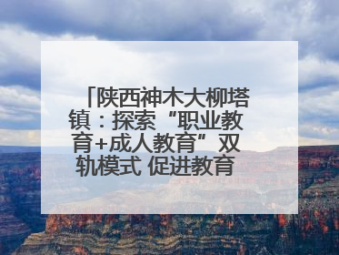 陕西神木大柳塔镇：探索“职业教育+成人教育”双轨模式 促进教育融合发展