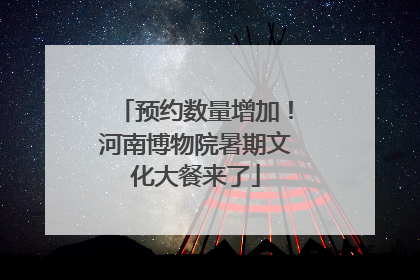 预约数量增加！河南博物院暑期文化大餐来了