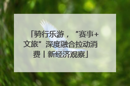 骑行乐游，“赛事+文旅”深度融合拉动消费丨新经济观察