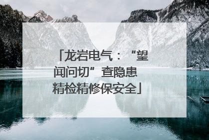 龙岩电气：“望闻问切”查隐患 精检精修保安全