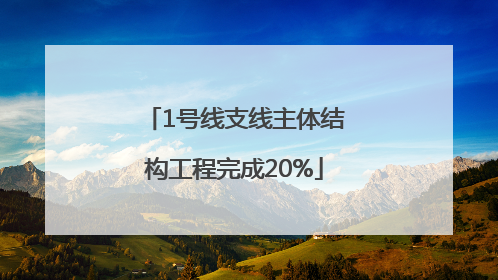 1号线支线主体结构工程完成20%