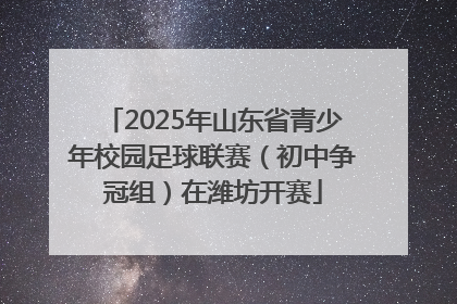 2025年山东省青少年校园足球联赛（初中争冠组）在潍坊开赛