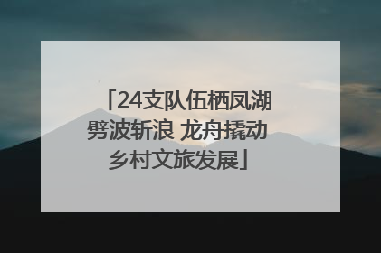 24支队伍栖凤湖劈波斩浪 龙舟撬动乡村文旅发展