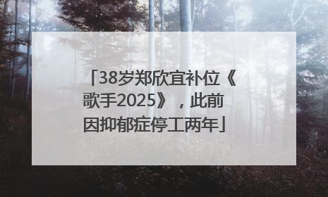 38岁郑欣宜补位《歌手2025》，此前因抑郁症停工两年