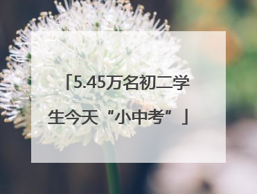 5.45万名初二学生今天“小中考”